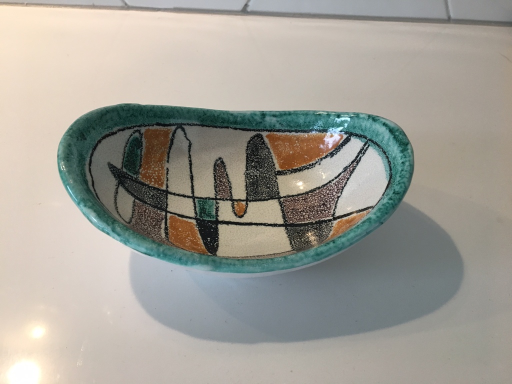 Fratelli Fanciulacci - Vintage Fifties schaaltje met hand beschilderd decor kopen? Bied vanaf 12!