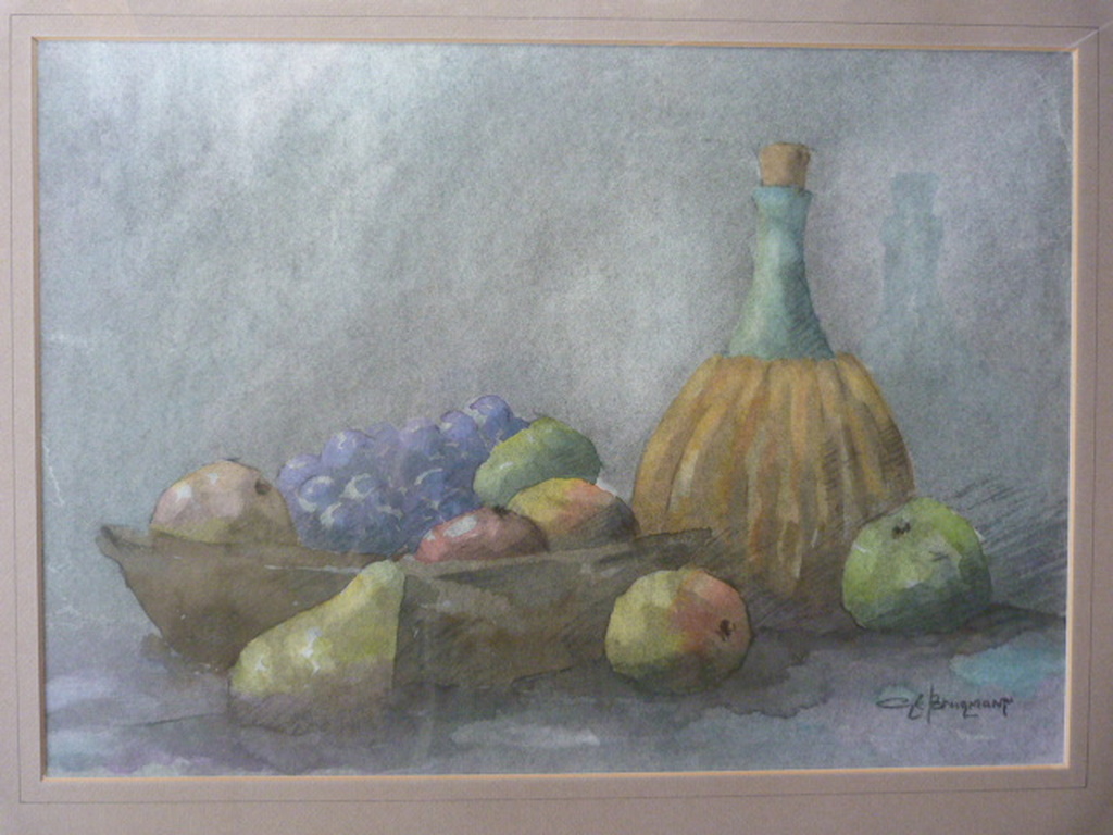 Gé Brugmans  -  pastel  -  stilleven met fuit. kopen? Bied vanaf 1!