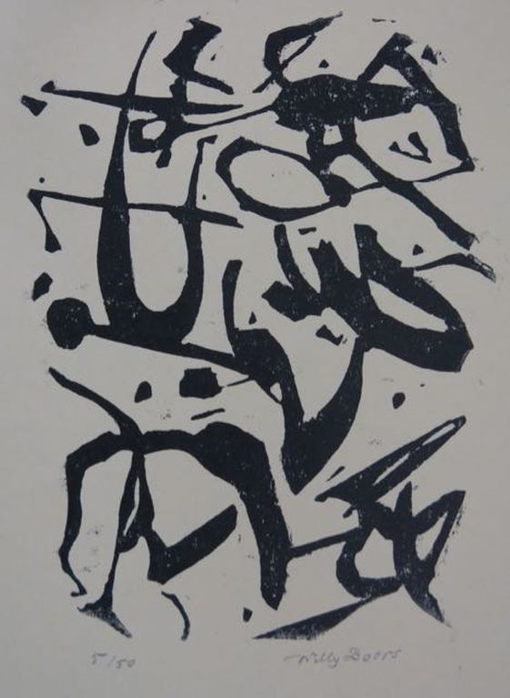 Willy Boers: Litho, Zonder titel (Creatie 1952) kopen? Bied vanaf 1!