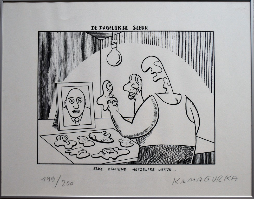 Kamagurka: Zeefdruk, De dagelijkse sleur verkocht voor € 99!