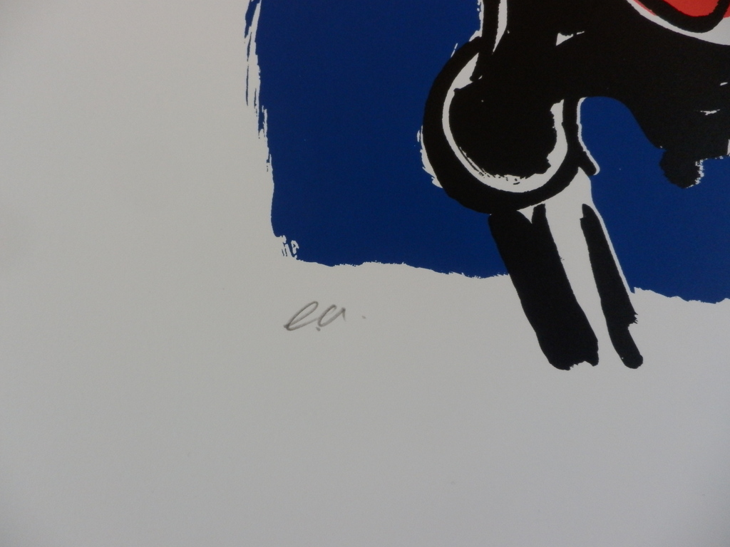 PETER DIEM  ZEER GROTE ZEEFDRUK   DESIGNERS COW BLUE kopen? Bied vanaf 1!