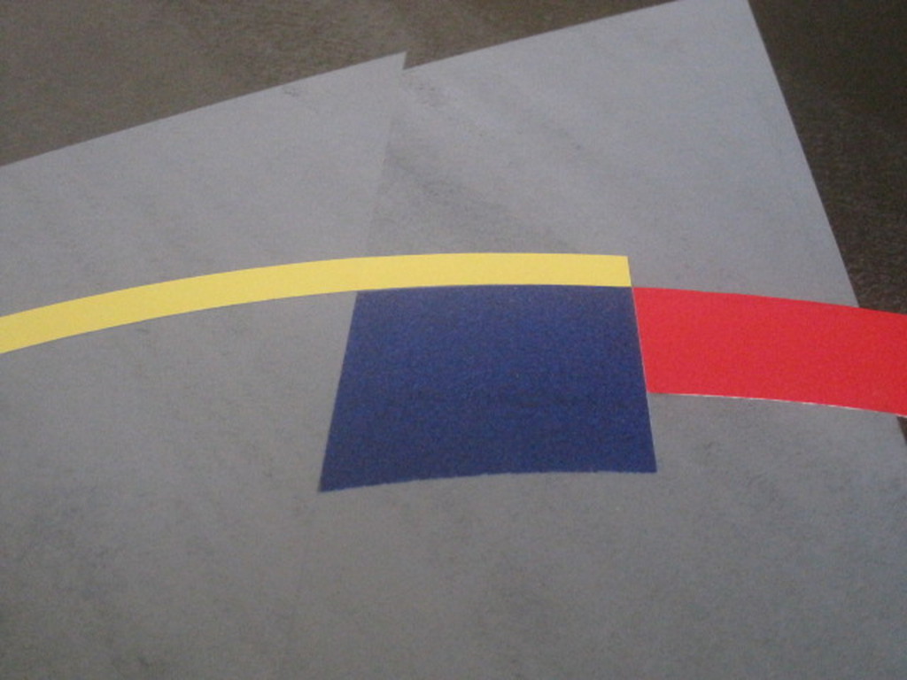 Frits Vanen (1933-) GROTE geometrische collage "verdeling v.e. cirkel"  kopen? Bied vanaf 1!