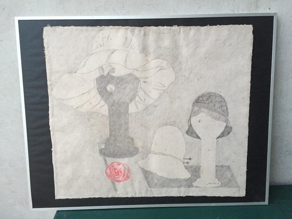 Jenny Fleur - Potlood, pastel, conté 1985 - Vormenspel 3 kopen? Bied vanaf 1!