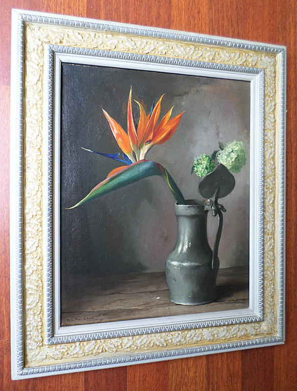 Heinrich Carl Maclean – Stilleven, olieverf op doek (ingelijst) kopen? Bied vanaf 195!