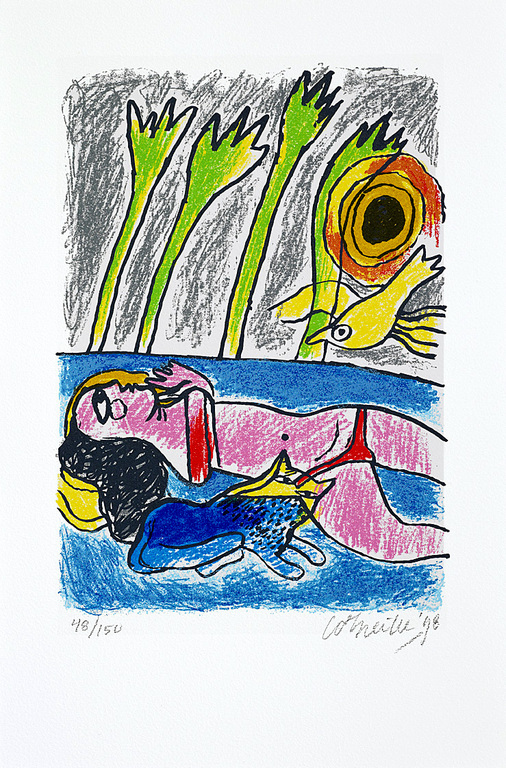 Corneille: Portfolio (luxe editie) met 3x Zeefdruk + boek, Femme et oiseaux II kopen? Bied vanaf 250!