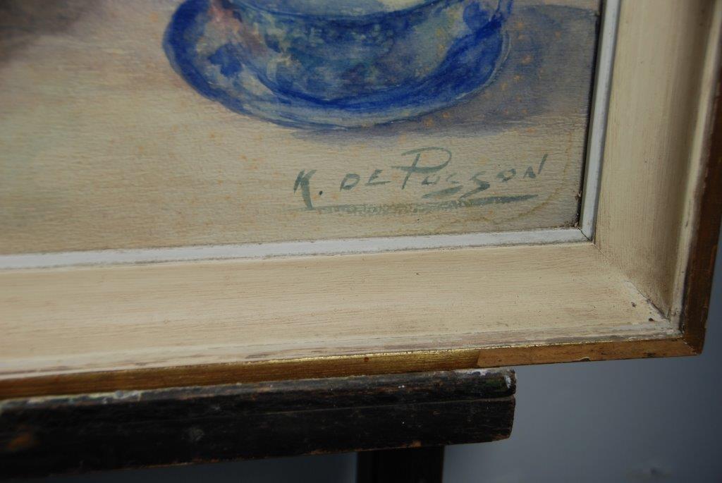 DE POSSON KAREL AQUAREL  "STILLEVEN" kopen? Bied vanaf 95!