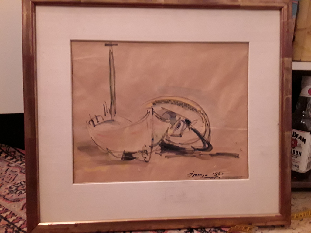 Wim Bosma tekening/aquarel. kopen? Bied vanaf 20!