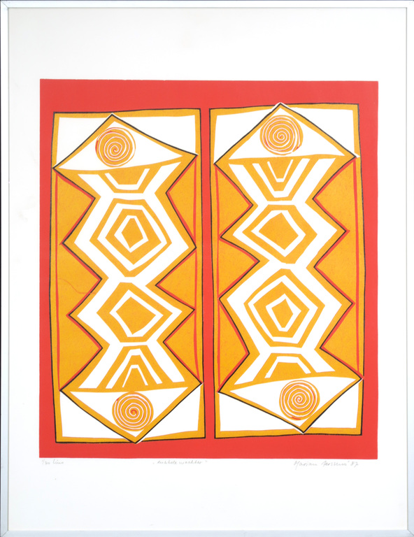 Onbekende kunstenaar: Lino, Dubbele wachter - Ingelijst kopen? Bied vanaf 1!