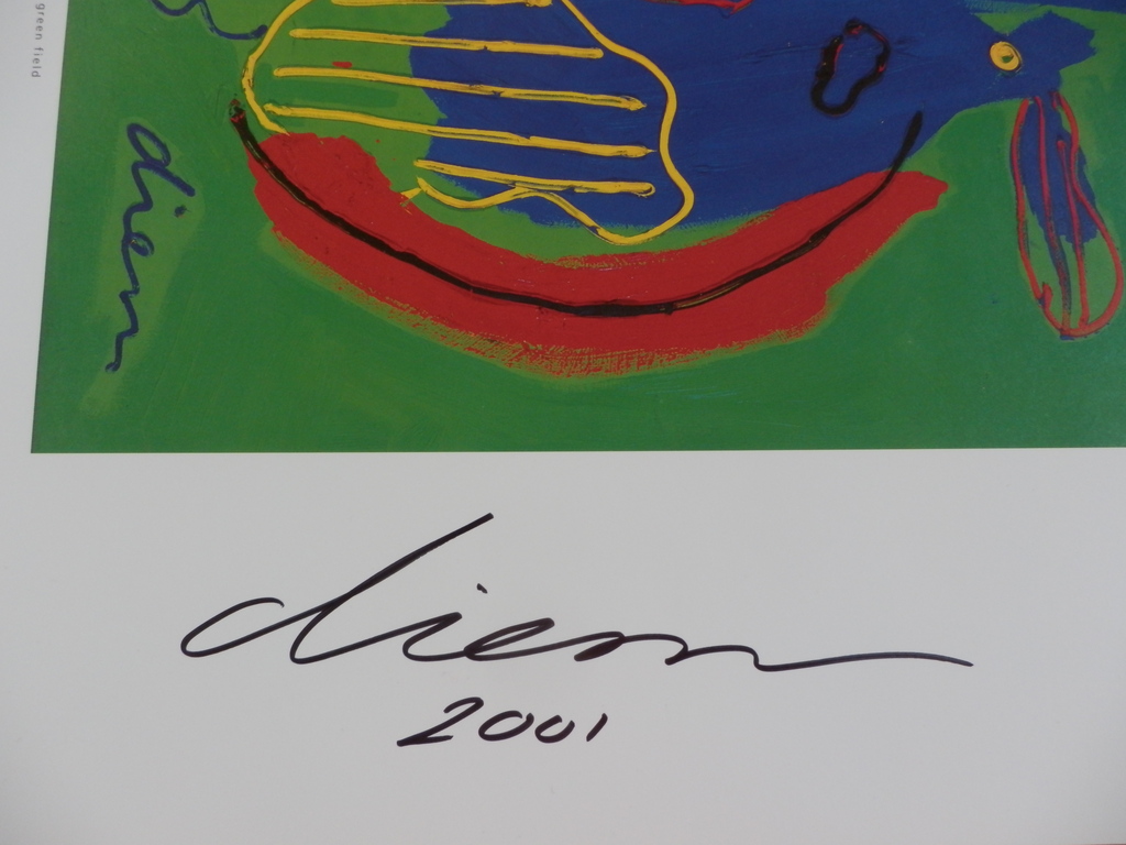 PETER DIEM  Giclee  DESIGNERS COW IN GREEN FIELD  Handgesigneerd kopen? Bied vanaf 1!
