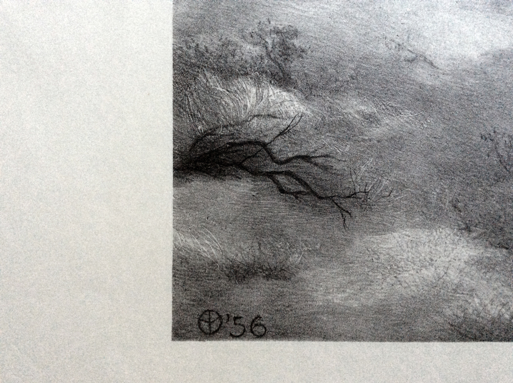 Aart van Dobbenburgh - duinlandschap - lithografie, 1956 kopen? Bied vanaf 95!