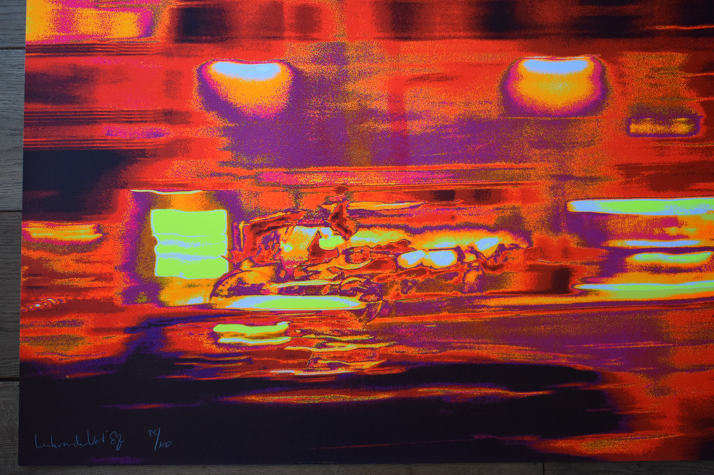 Henk van der Vet - Kleurenzeefdruk - Rood verkocht voor € 40!