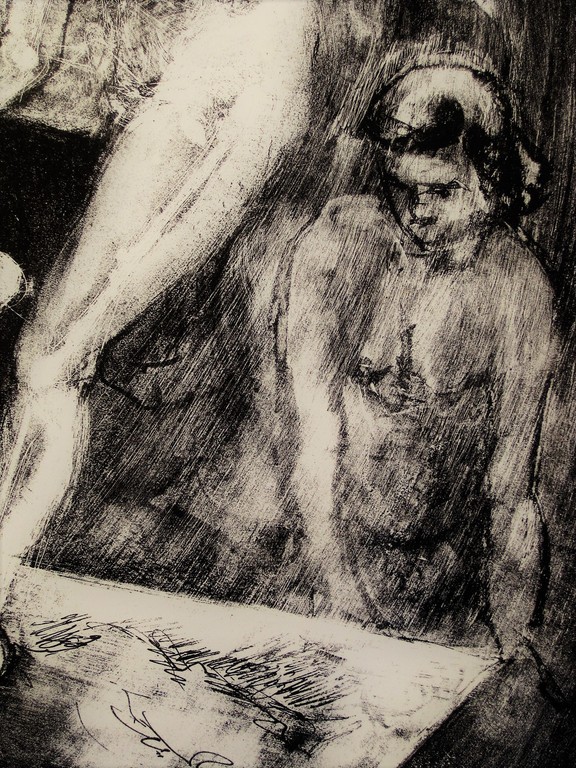 Mooie grote 1955 gesigneerde Vanitas Steendruk Jan Förrer (1925-)  kopen? Bied vanaf 1!