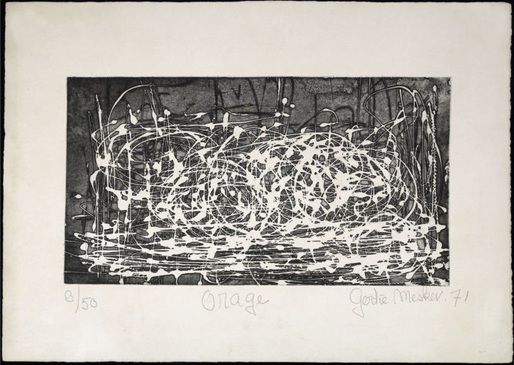 Gertie Mesker (*1928 Amsterdam) "Orage" - Informel kopen? Bied vanaf 30!