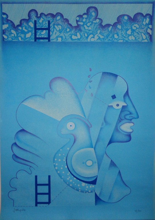jean bilquin gent 1938 blauwe lithografie kopen? Bied vanaf 34!
