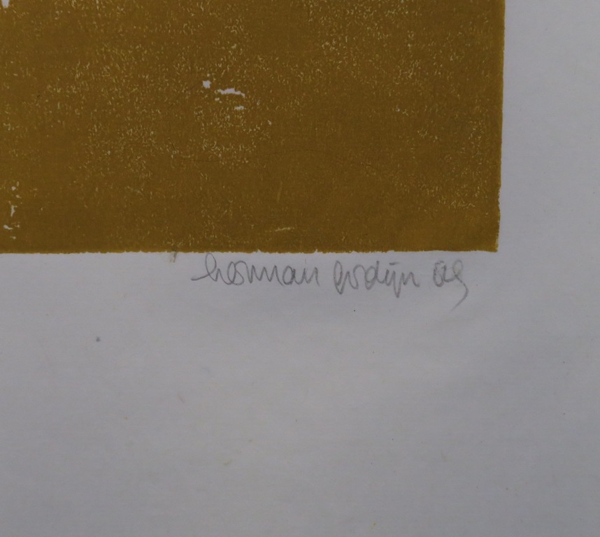 Herman Gordijn: Houtsnede op Japans papier, Portret kopen? Bied vanaf 20!