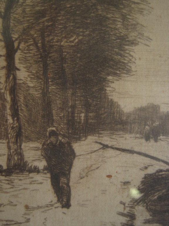 19e eeuwse Haagse School Louis Apol 1850-1936 ets "rivierlandschap" gesigneerd kopen? Bied vanaf 1!