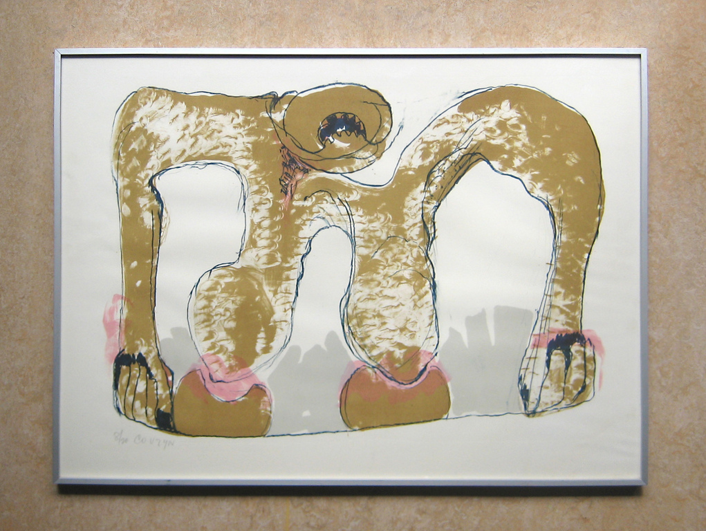 Wessel Couzijn, zeefdruk, zonder titel, ingelijst 56 x 77 cm kopen? Bied vanaf 40!