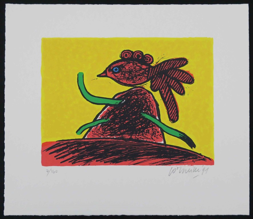 Corneille: Portfolio met 3 zeefdrukken in bijpassende map, Triologie kopen? Bied vanaf 200!