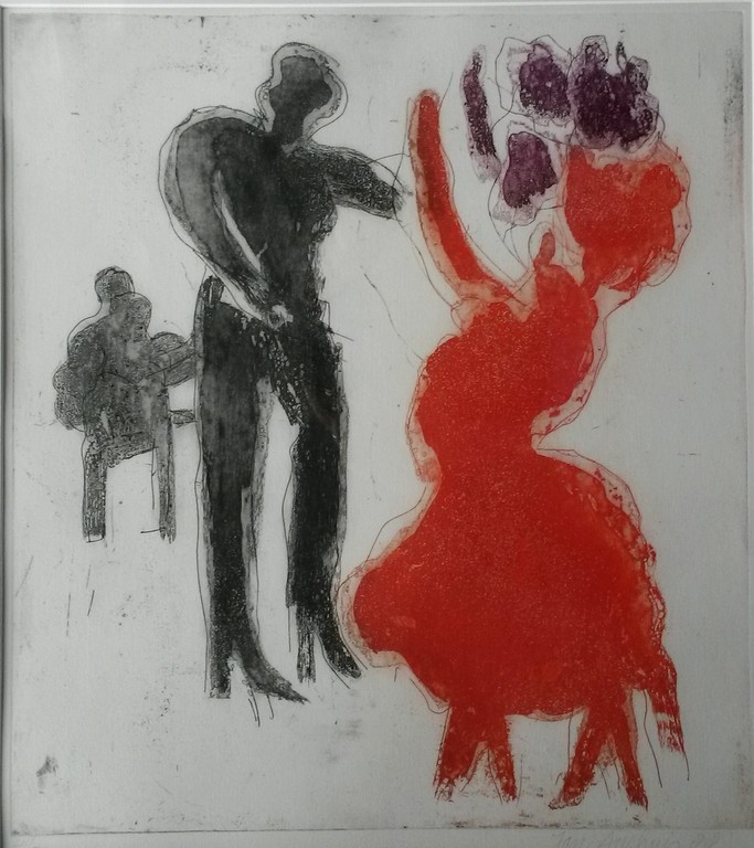 Jan Sierhuis - litho - Flamenco verkocht voor € 70!