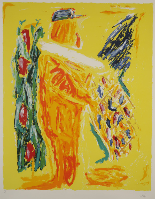 Etienne Elias: Zeefdruk, Z.T. Figuur - Ingelijst (Groot) kopen? Bied vanaf 100!