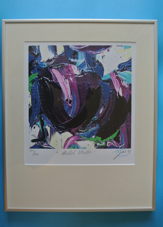 Prachtige Zeefdruk van JAS (Johan Adriaan Smit). -MABEL VIOLET- 1999 verkocht voor € 69!