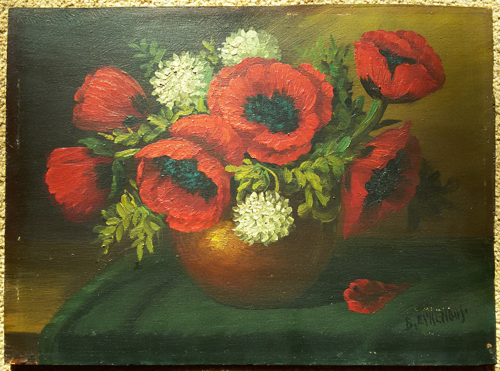 Bloemstilleven, olieverf op paneel kopen? Bied vanaf 1!