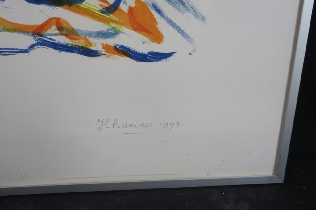 Hanny Ramaer: Zeefdruk, Maskerade - Ingelijst kopen? Bied vanaf 1!