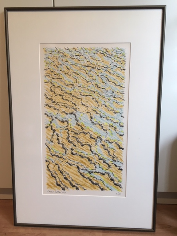 Carmi Butteling, Kleurenzeefdruk "Water" 5/20 verkocht voor € 95!