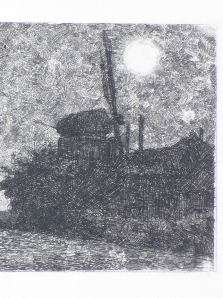 Jan Veth, Molen te Laren, Ets 1886 kopen? Bied vanaf 40!