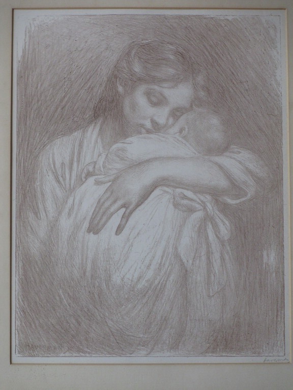 Hendrik Haverman, Moeder met baby, Litho verkocht voor € 45!