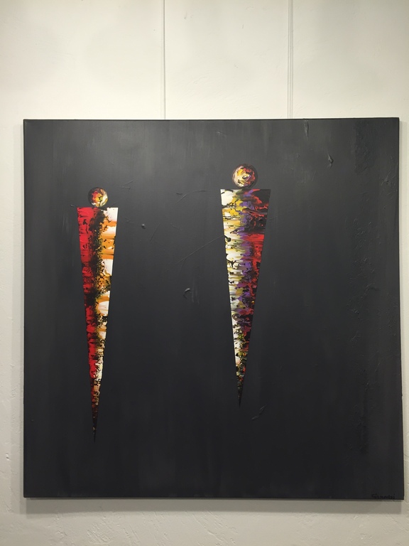 GENA GENADYJ gemengde technieken op doek Titel: PEOPLE kopen? Bied vanaf 1!