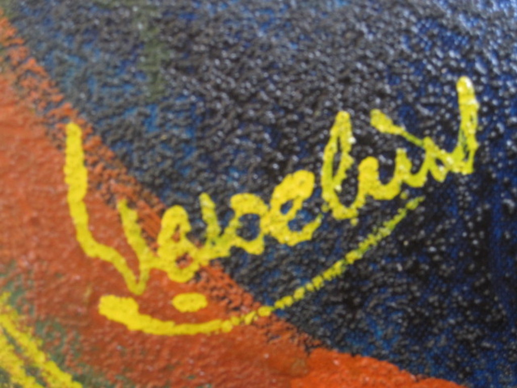 GROOT express olieverf "Zonnebloemen" van Amsterdamse schilder Jacques Wesselius kopen? Bied vanaf 1!