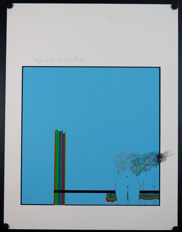 Louis Tangel: Zeefdruk, Zonder titel (blauw) kopen? Bied vanaf 20!