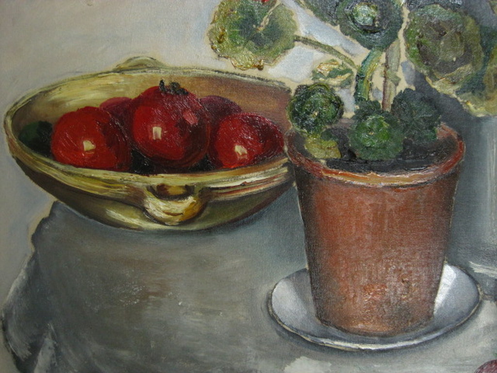 Vroeg ca1940 levensgroot Magisch Realistisch olieverf stilleven van Jos Viester  kopen? Bied vanaf 1!