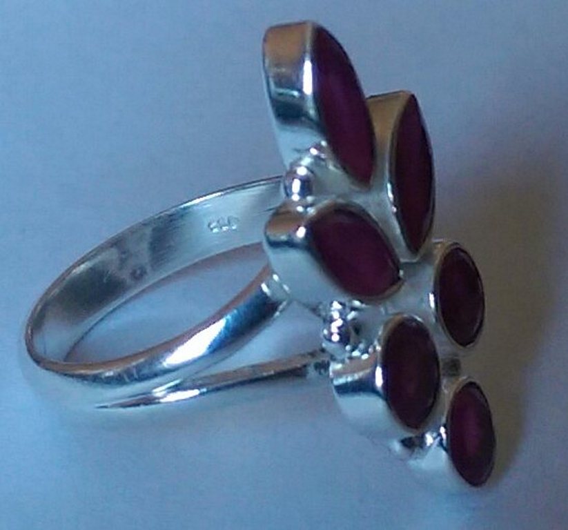 Zilveren ring met robijn  kopen? Bied vanaf 12!