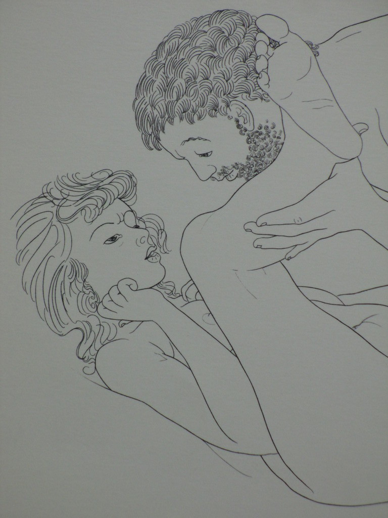 Mario Tauzin, Erotische scene, Litho kopen? Bied vanaf 1!