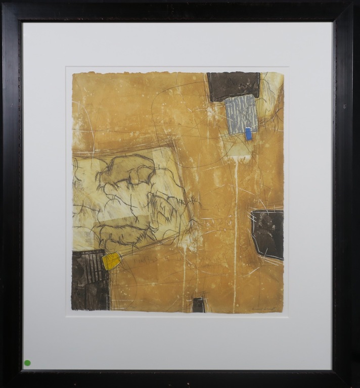 Bernard Remusat: Carborundum, Z.T. - Ingelijst verkocht voor € 70!