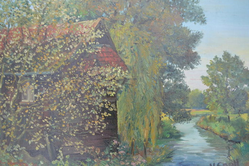 Jan Louwers (1915-1991): Olieverf op doek, Van Gogh 1883 kopen? Bied vanaf 1!