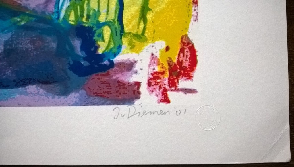 Jan van Diemen – Golfer - gesigneerde zeefdruk  kopen? Bied vanaf 45!