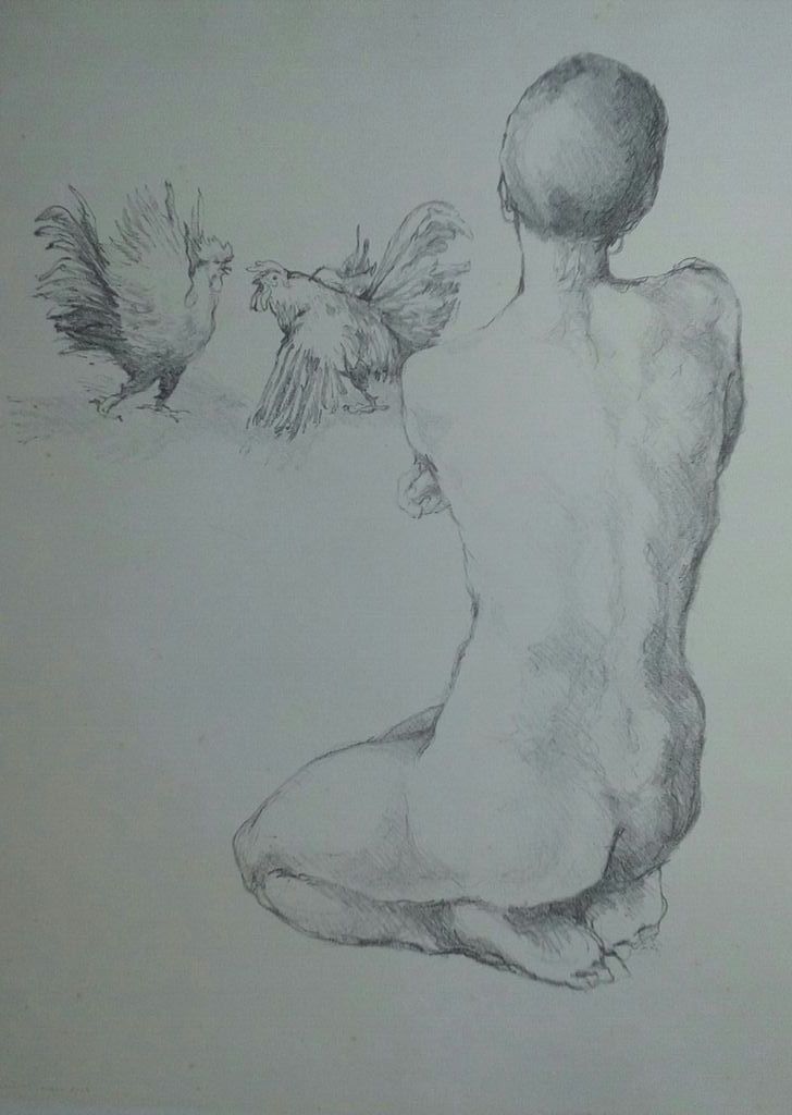 Riky Schellart: litho Hanengevecht, eigen druk kopen? Bied vanaf 25!