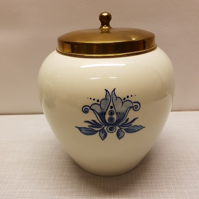 Amphora Delfts Blue Holland - Tabakspot met messing deksel kopen? Bied vanaf 1!