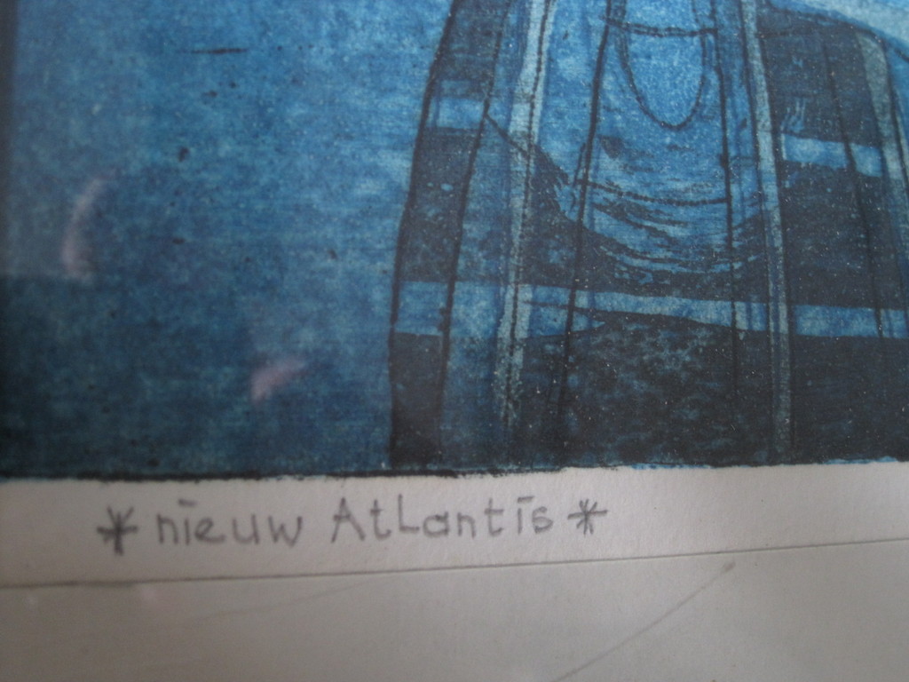 Fascinerend werk Rob Clous (1940-) Bep.Oplage 10/10 KleurEts  "nieuw Atlantis"  kopen? Bied vanaf 1!
