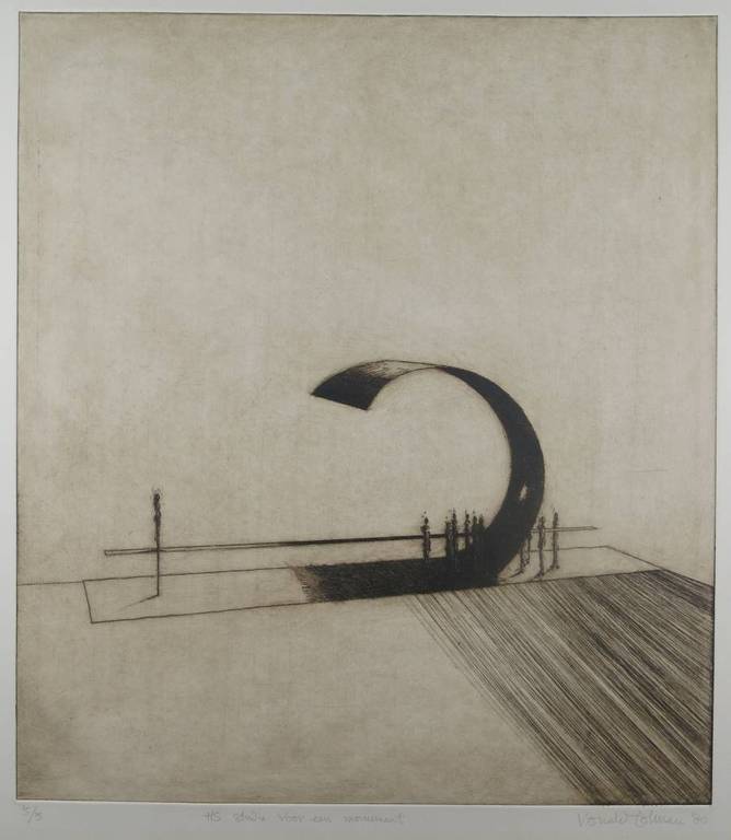 Ronald Tolman: Ets, Studie voor een monument kopen? Bied vanaf 80!