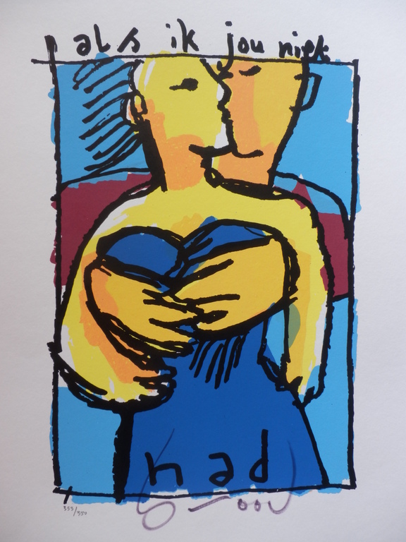 HERMAN BROOD, Gelimiteerde en HANDGESIGNEERDE Zeefdruk ALS IK JOU NIET HAD verkocht voor € 220!