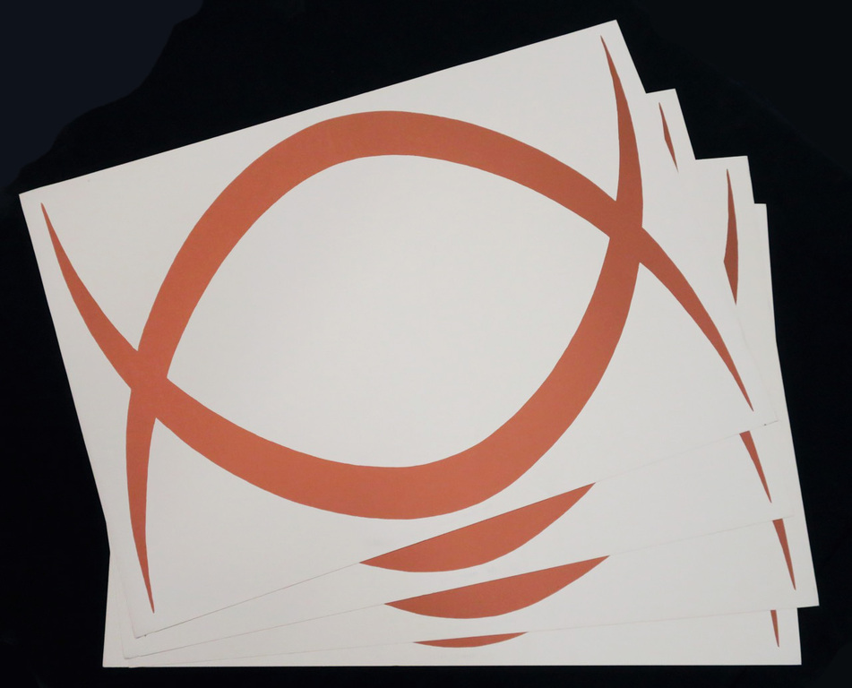 Lot met 19 werken van: Peter Jordaan, Zeefdruk, Oranje/groen en wit/koper kopen? Bied vanaf 1!