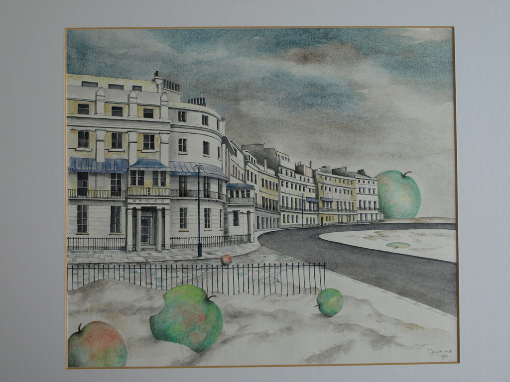 Jaap ten Kate : Tekening / aquarel – Appels – gesigneerd - 1987 kopen? Bied vanaf 1!