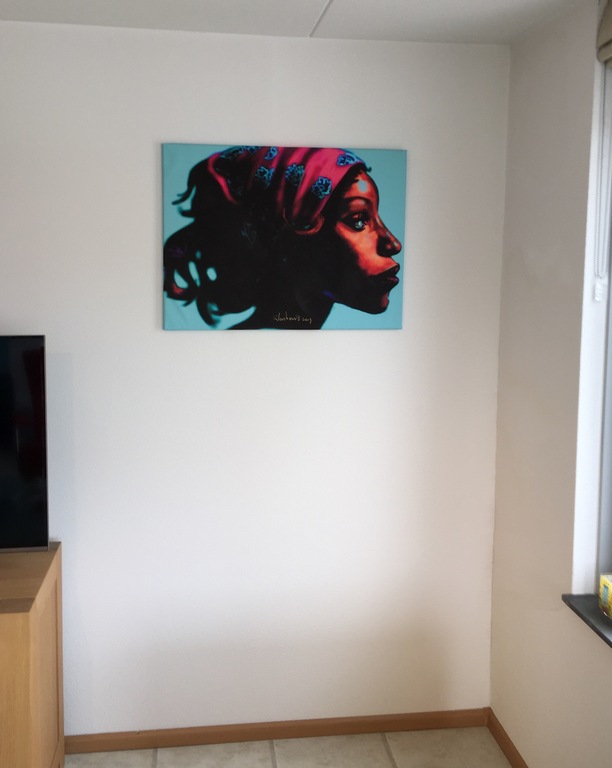 Peter Klashorst - Gesigneerde offsetdruk op katoen: Pop Art African Woman kopen? Bied vanaf 1!