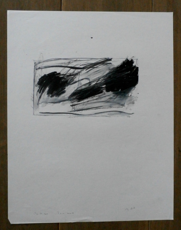 Peter Schenk - krijttekening: compositie - 1988 kopen? Bied vanaf 65!