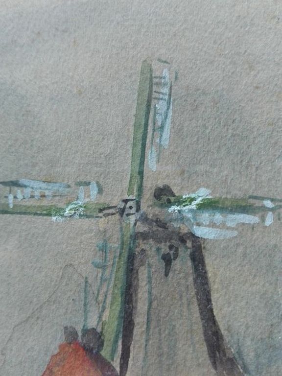 Onbekende kunstenaar gesigneerd, Haagse School?, aquarel, Rivierlandschap kopen? Bied vanaf 25!