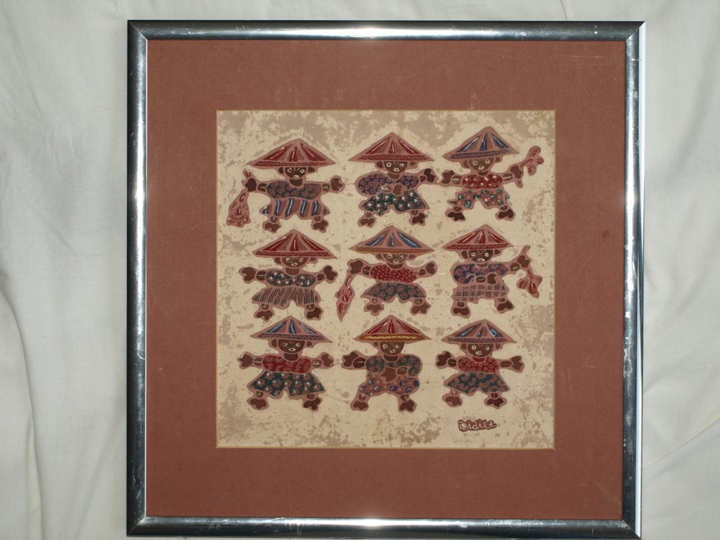 Didiet : Batik op katoen – Indonesië - Ingelijst- ca 1970 kopen? Bied vanaf 1!